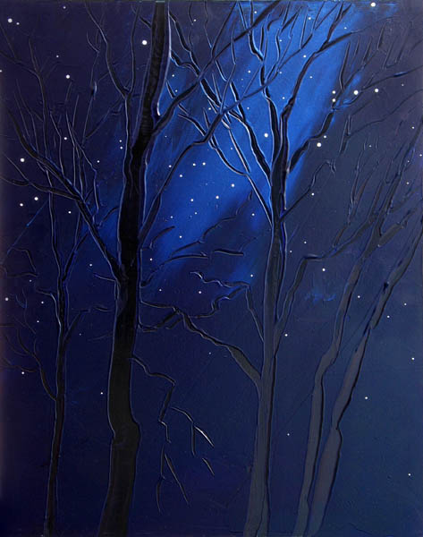 Nighttime trees