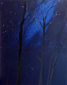 Nighttime trees